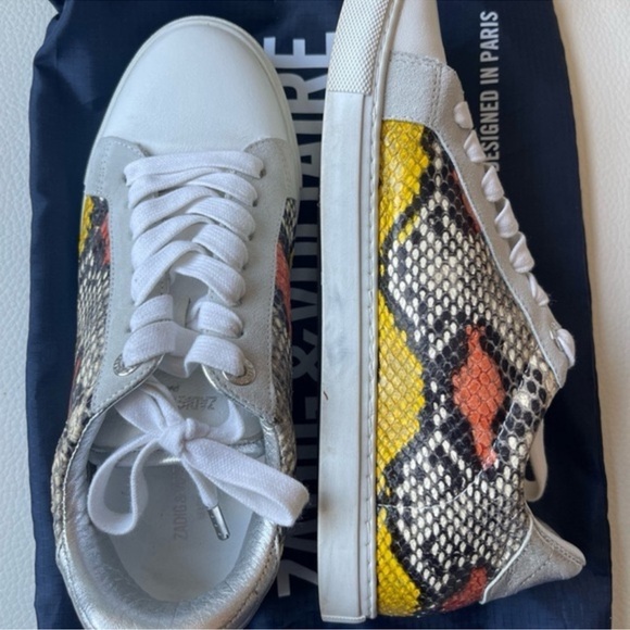ISO Zadig & Voltaire, Wild Multicolor Snakeskin Sneakers 38/39 DO NOT PURCHASE - Picture 1 of 1